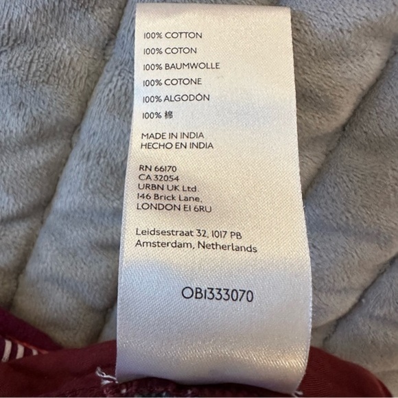 Anthropologie Maeve cotton Pull-on Wide-leg Pants. Red Aztec print.‎ Size XS. - Picture 9 of 10